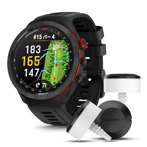 ★新品★ガーミン(GARMIN) Approach S70 47mm Black/Approach CT10 （3個入り）