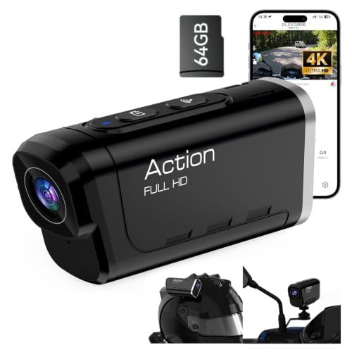 ☆新品☆4K バイク用ドライブレコーダー 64GBカード付属 前後カメラ バイク用 2カメラ 前後同時録画 ヘルメット装着 自転車ドライブレコーダー スマホ連携 SULUWU 小型 バイクドラレコ ループ録画 オートバイ ドラレコ 高防塵防水機能 WiFiと専 14,610円