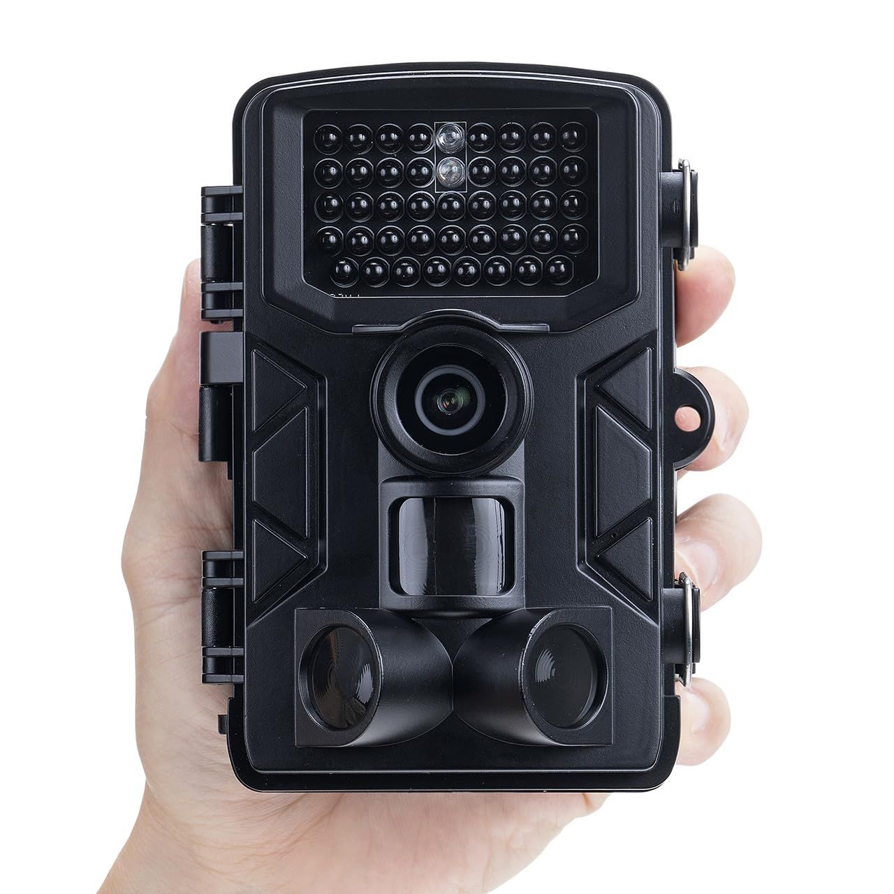 サンワダイレクト 防犯カメラ トレイルカメラ フルHD 電池式 赤外線 不可視 屋外 IP65防水防塵 暗視カメラ 動体検知 小型 400-CAM108Ju