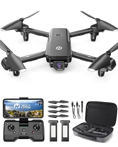 Holy Stone ドローン カメラ付き 100g未満 GPS搭載 申請不要 屋外 小型 1080Pカメラ バッテリー3個 42分飛行時間 クリスマスプレゼント 自動帰還 フォローミーモード ウェイポイントモード 誕生日ギフト HS155Ju