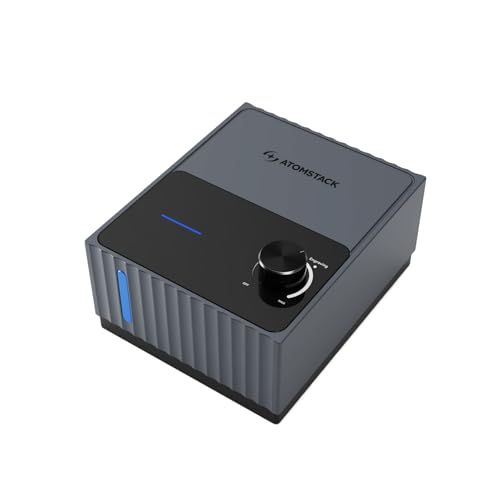 ATOMSTACK F80 エアーアシスト 10-60L/min風量調節可能 レーザー彫刻機用エアーポンプ 切断スピードアップ 焦げ防止 低騒音 低振動 アルミ製 彫刻機アクセサリー レーザーカッター用 煙・埃除去Ju