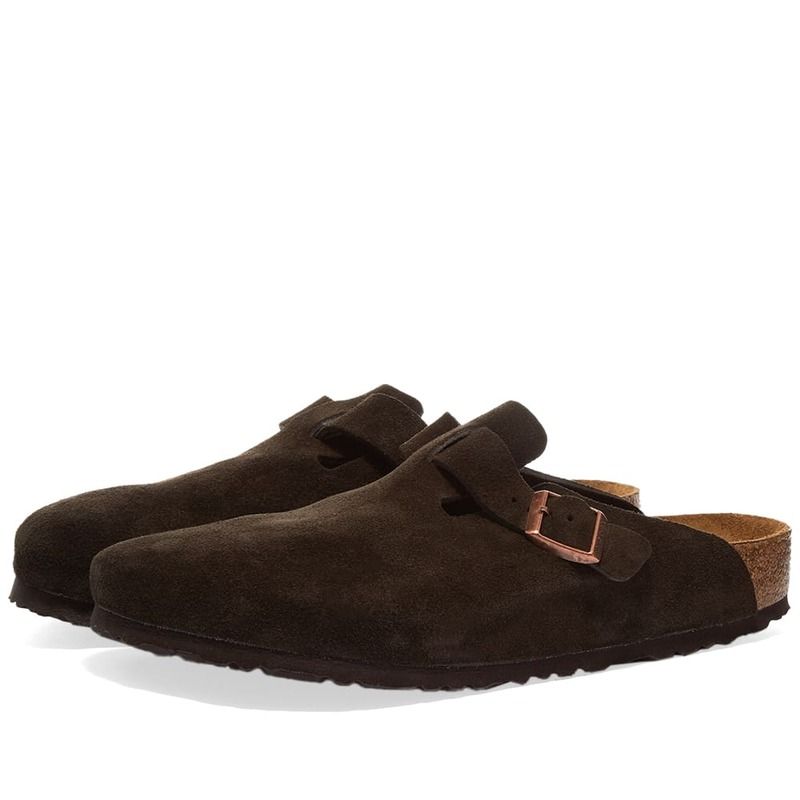 ビルケンシュトック メンズ シューズ サンダル Birkenstock Boston Mocha Suede モカ