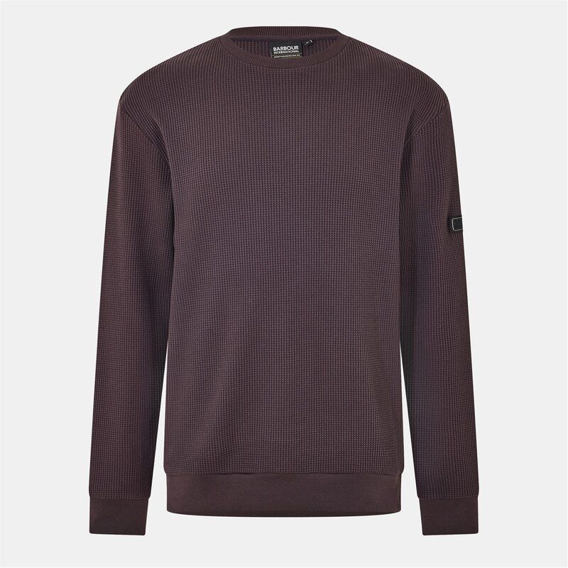 バブアー メンズ アウター パーカー・スウェット スウェット シャツ Barbour International Curve Crew Sweatshirt Java Red BR18 レッド