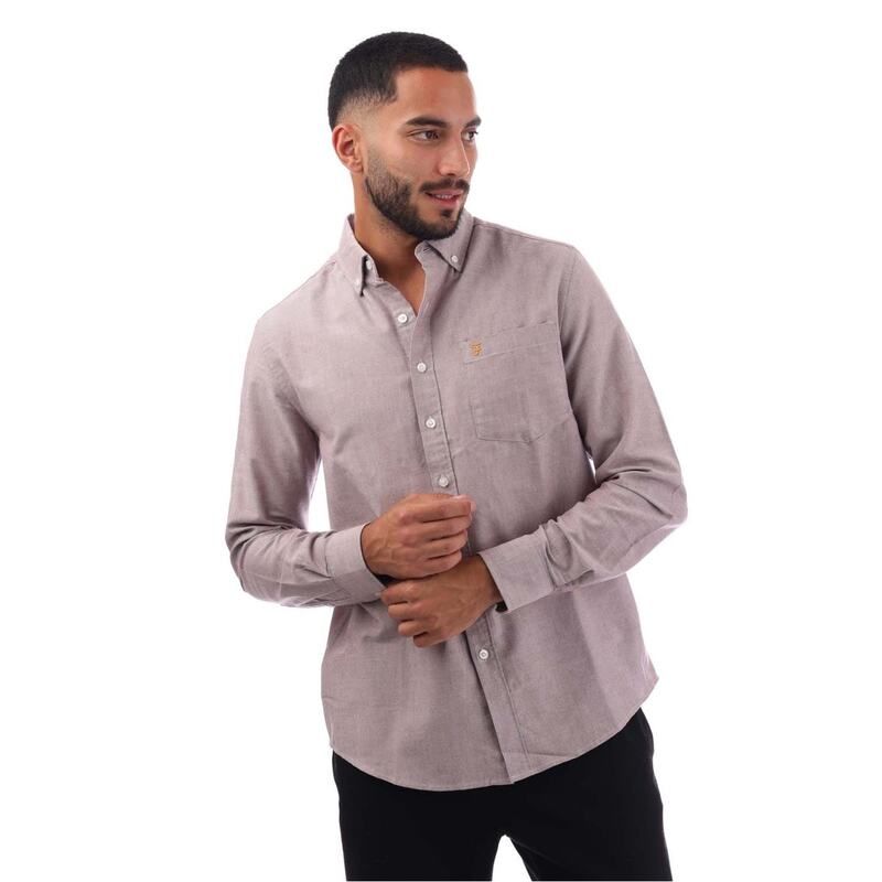 ファーラー メンズ トップス シャツ Farah Boxworth Shirt Oxblood オックスブラッド
