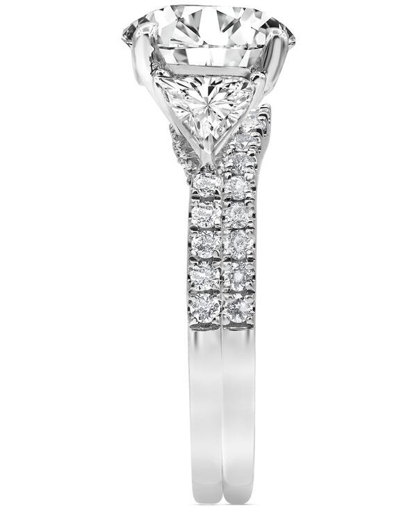 バッジェリーミシュカ レディース アクセサリー リング Badgley Mischka Certified Lab Grown Diamond Round Three Stone Bridal Set