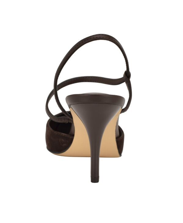 カルバンクライン レディース シューズ パンプス Calvin Klein Womens Cordera Strappy Stiletto Pumps Dark Brown Suede ブラウン