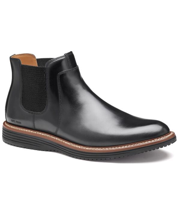 ジョンストンアンドマーフィー メンズ シューズ ブーツ・レインブーツ チェルシー Johnston Murphy Mens Upton Chelsea Round Toe Boots Black Fu