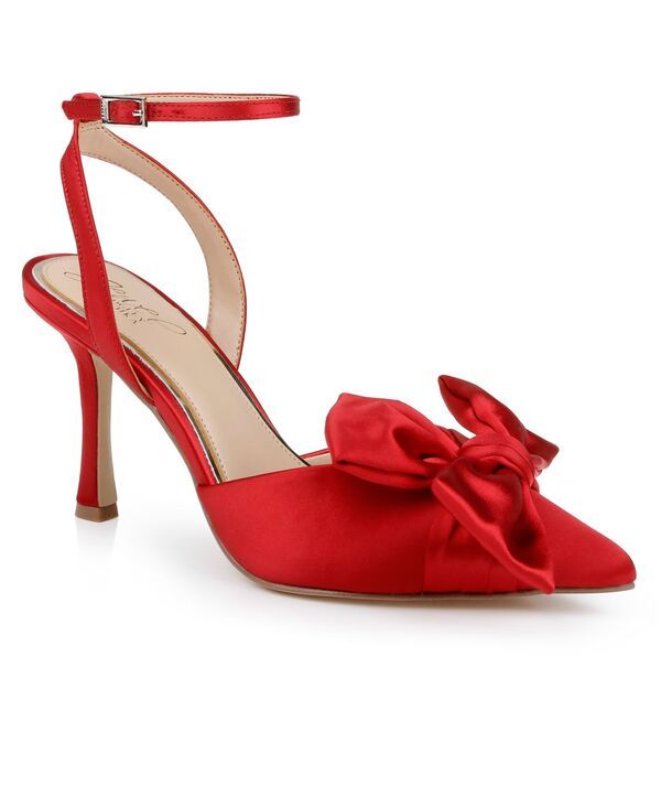 ジュウェルダグレイミシュカ レディース シューズ パンプス Jewel Badgley Mischka Womens Francine Evening Pumps Red Satin レッド