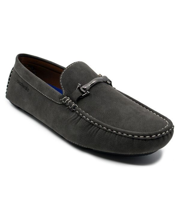 アカデミクス メンズ シューズ スリッポン・ローファー Akademiks Mens Weston Slip On Buckle Loafers Gray グレー