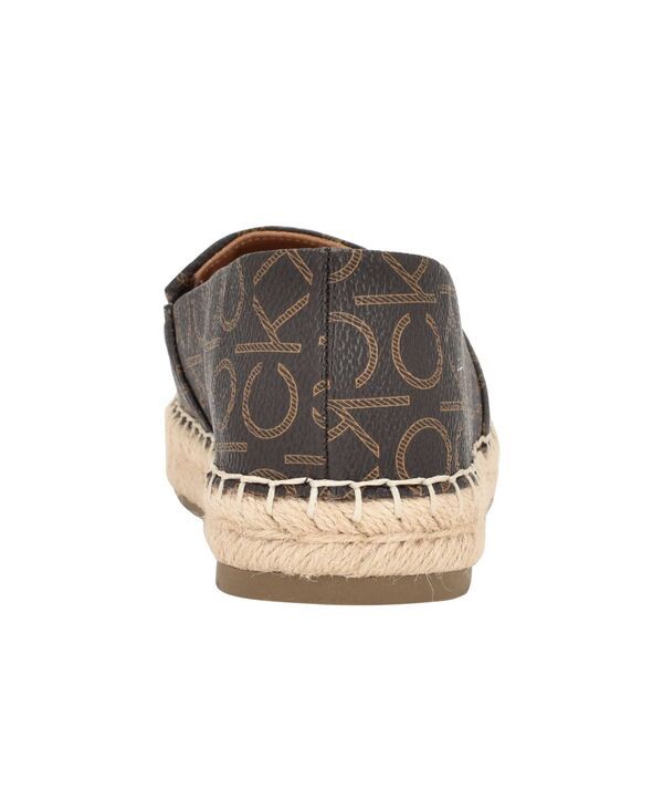カルバンクライン レディース シューズ スリッポン・ローファー Calvin Klein Womens Popular Casual Espadrille SlipOn Flats Dark Brow