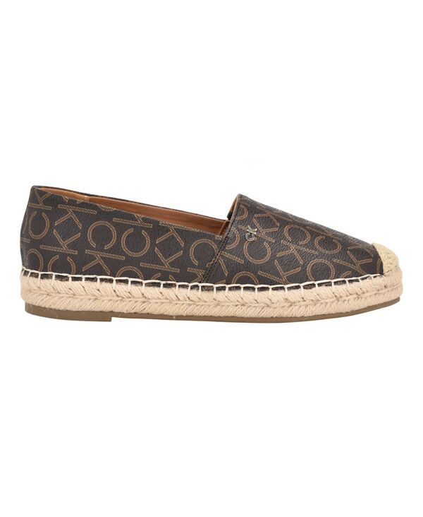 カルバンクライン レディース シューズ スリッポン・ローファー Calvin Klein Womens Popular Casual Espadrille SlipOn Flats Dark Brow