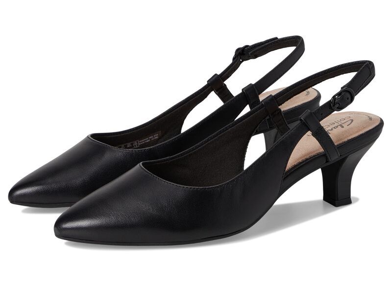 クラークス レディース シューズ ヒール Clarks Kepley Lane Black Leather ブラック
