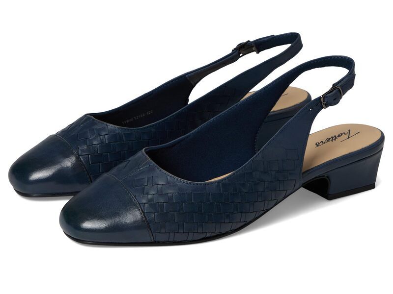 トロッターズ レディース シューズ ヒール Trotters Dea Wovenavy ネイビー