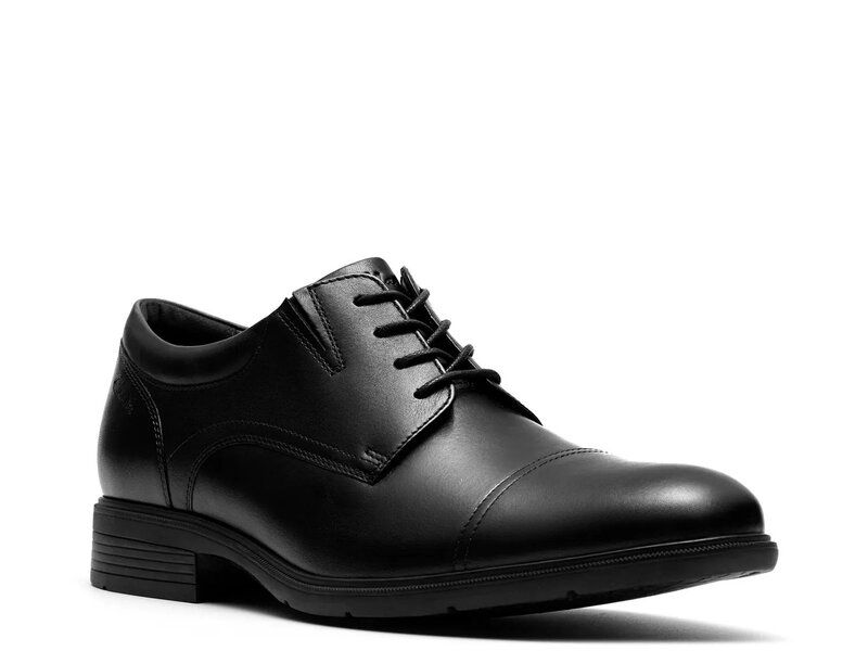 クラークス メンズ シューズ オックスフォード キャップ Clarks Steadwell Cap Oxford Black Leather ブラック