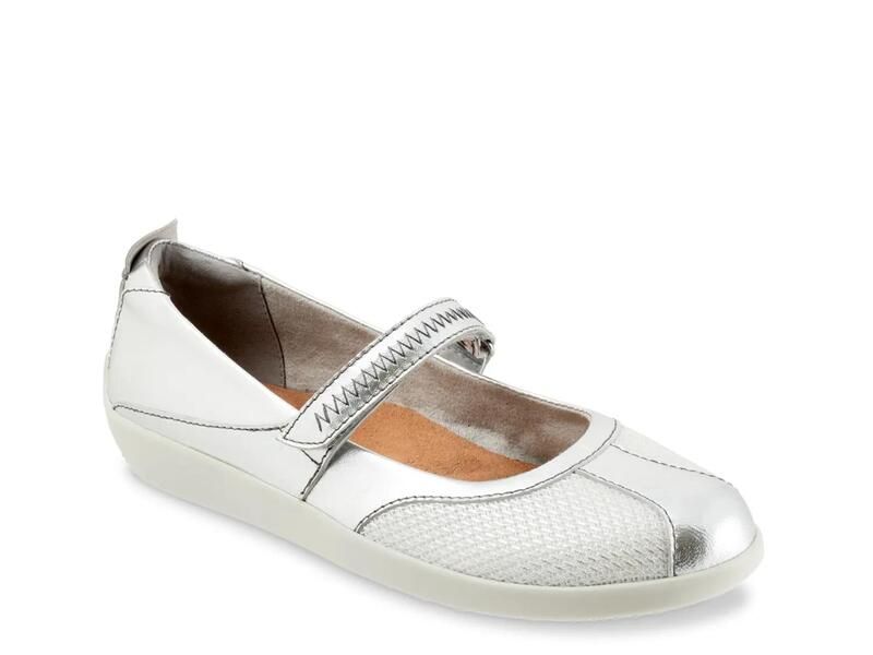 ソフトウォーク レディース シューズ パンプス Softwalk Dayton Mary Jane Flat Silver Metallic シルバー