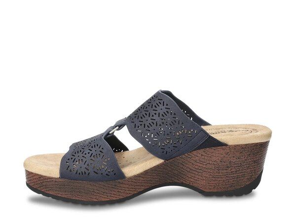イージーストリート レディース シューズ サンダル Easy Works by Easy Street Rin Sandal Navy ネイビー