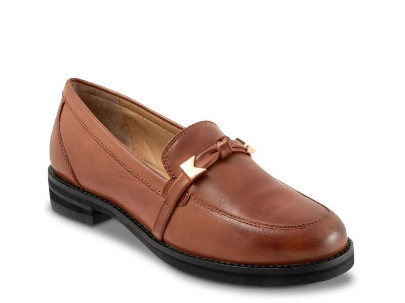 トロッターズ レディース シューズ スリッポン・ローファー Trotters Femi Loafer Brown Leather ブラウン