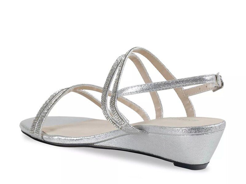 ベンジャミンウォーク レディース シューズ サンダル Touch Ups by Benjamin Walk Jodi Wedge Sandal Silver Metallic シルバー