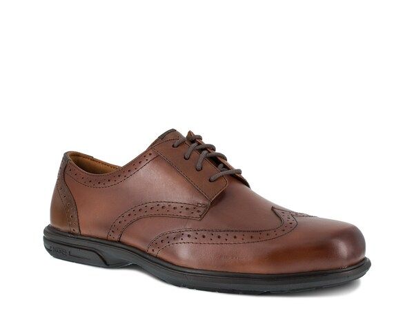 フローシャイム メンズ シューズ オックスフォード Tシャツ Florsheim Loedin Steel Toe Work Oxford Brown ブラウン