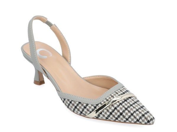 ジュルネ コレクション レディース シューズ パンプス Journee Collection Nellia Pump Grey Plaid グレー