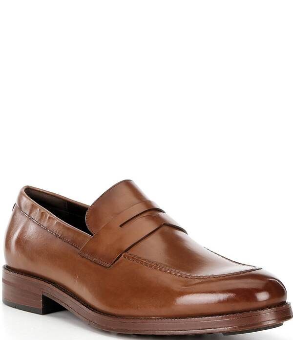 コールハーン メンズ シューズ スリッポン・ローファー レザー Cole Haan Mens Ledley Grand Leather Penny Loafers CH British TanDark