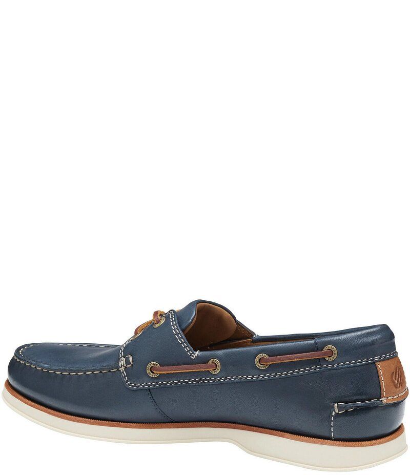 ジョンストンアンドマーフィー メンズ シューズ スリッポン・ローファー レザー Johnston Murphy Mens Monaco Leather 2Eye Boat Shoes Navy ネイビ
