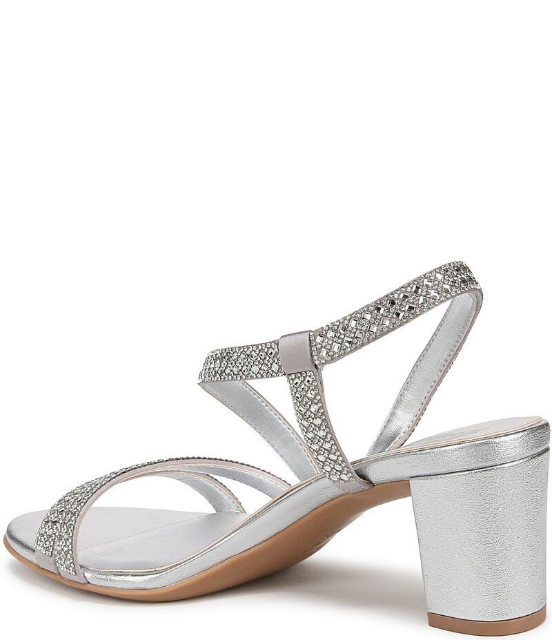 ナチュライザー レディース シューズ サンダル ヒール Naturalizer Vanessa Strappy Crystal Detail Block Heel Dress Sandals Silv ナチュライザー レディース シューズ サンダル ヒール Naturalizer Vanessa Strappy Crystal Detail Block Heel Dress Sandals Silv