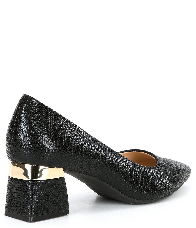 アレックスマリー レディース シューズ ヒール Alex Marie Gladdis Embossed Block Heel Pumps Black ブラック