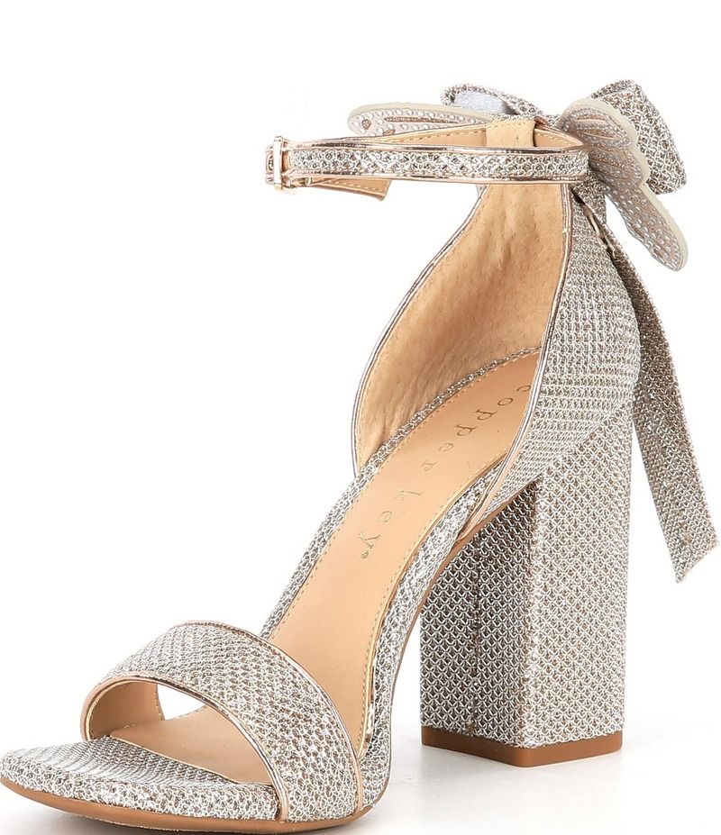 カッパーキー レディース シューズ サンダル Copper Key Jubilee Glitter Butterfly Bow Dress Sandals Rose Gold ゴールド