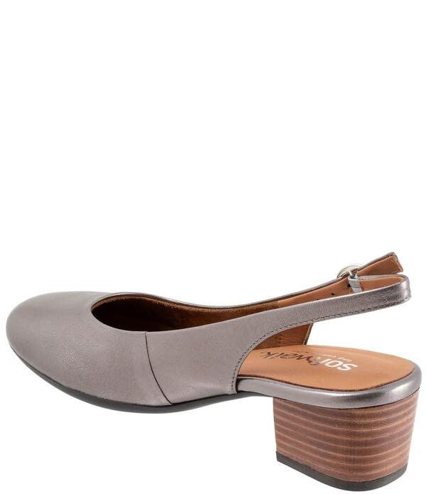 ソフトウォーク レディース シューズ パンプス レザー SoftWalk Largo Leather Slingback Pumps Pewter ピューター