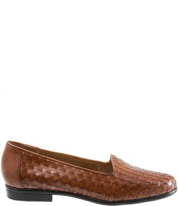 トロッターズ レディース シューズ パンプス レザー ローファー Trotters Liz Woven Leather Loafers Brown ブラウン