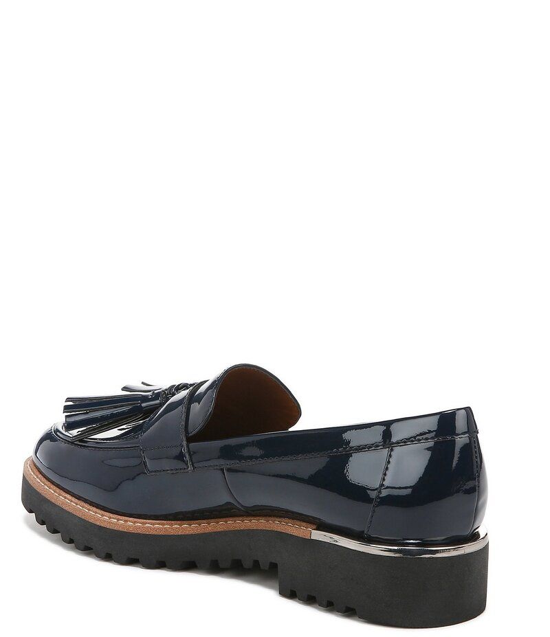 フランコサルト レディース シューズ パンプス プラットフォーム ローファー Franco Sarto Carolynn Patent Tassel Lug Sole Platform Loafers