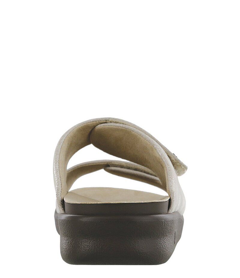 サス レディース シューズ サンダル レザー SAS Cozy Leather Slide Sandals Web Linen