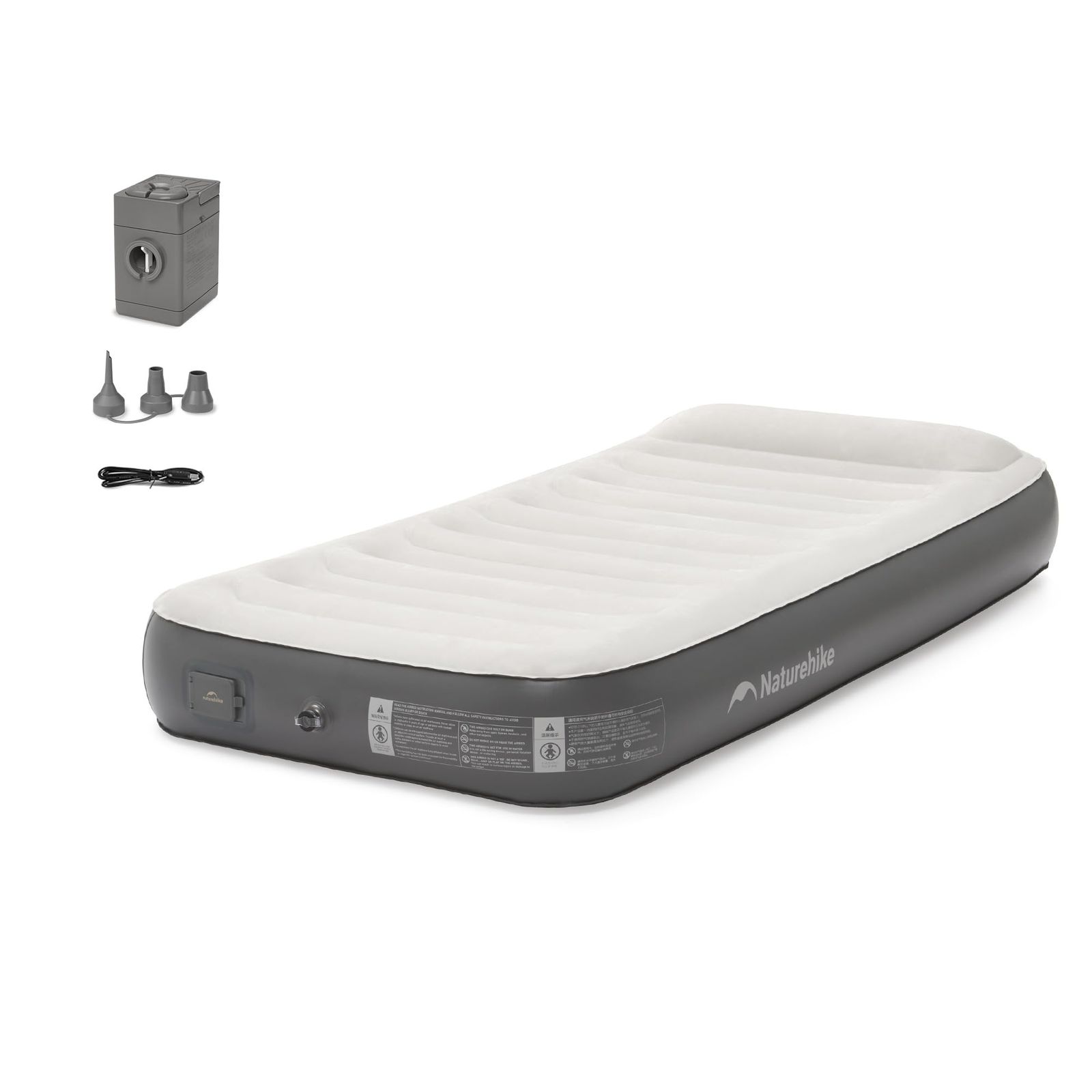 ★新品★Naturehike 公式 エアーベッド 電動ポンプ内蔵 枕付き 電動ベッド エアーマット キャンプ 1/2/3人用 来客用 25cm 極厚 簡易 厚手 お昼寝 防災 寝具 スピード膨張 耐久 安定 高反発 快適な寝心地