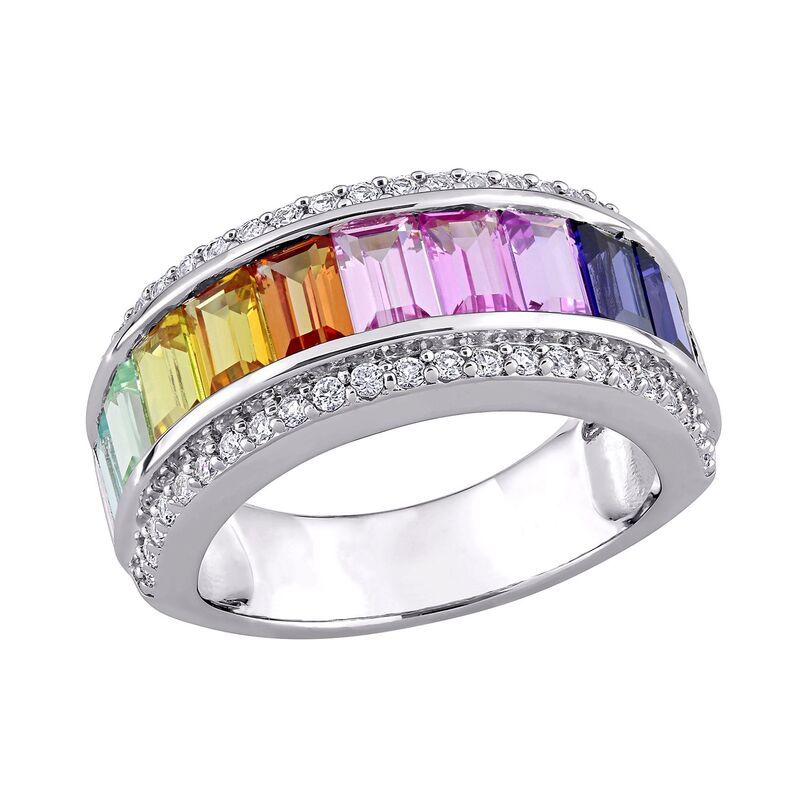 ステラ グレース レディース アクセサリー リング Stella Grace Sterling Silver ColorfulabCreated Sapphire Ring Sterling シルバー