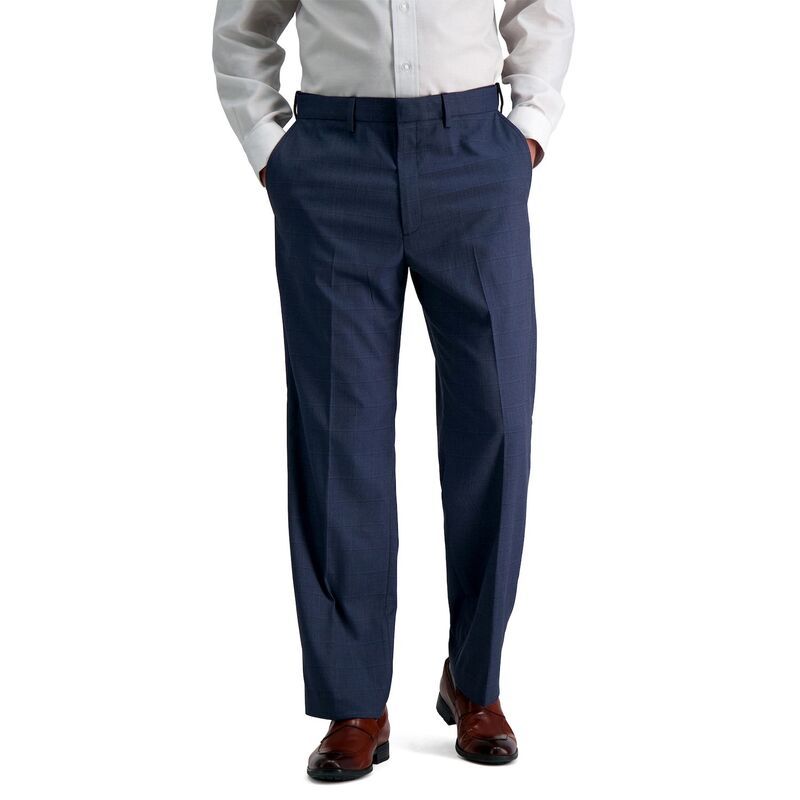 ハガー メンズ ボトムス カジュアルパンツ Mens Haggar Premium ClassicFit FlatFront Stretch Suit Pants Blue Heather ヘザー