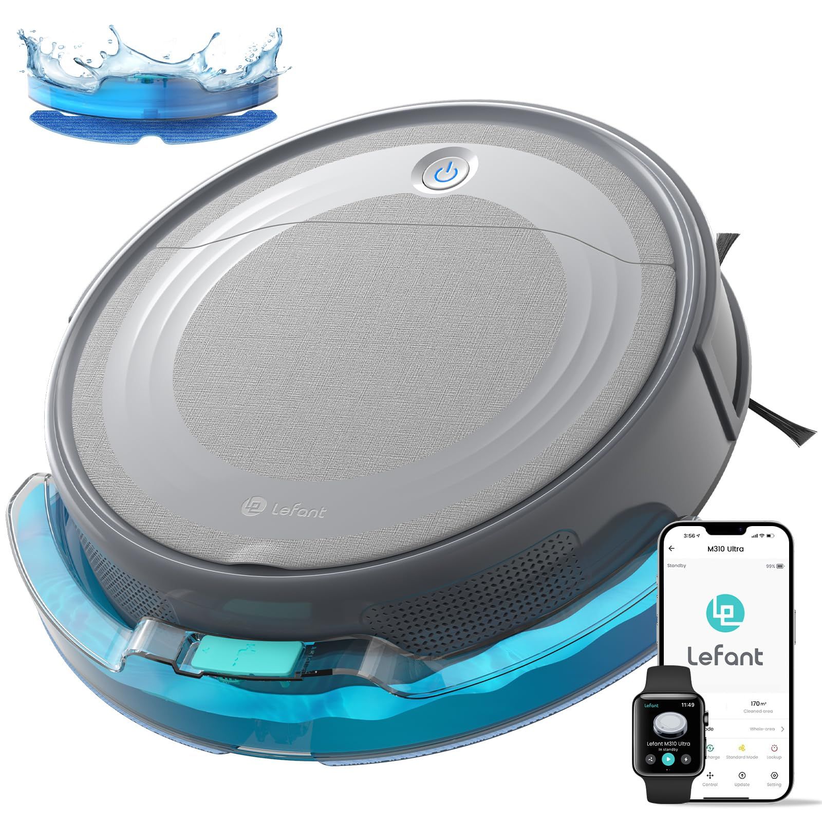 ☆新品☆ロボット掃除機 水拭き 両用 6000Pa強力吸引 200分間連続稼働 お掃除ロボット ブラシレス吸引口 髪の毛絡まない スマホ連動 予約清掃 ワンタッチ起動 自動充電 静音 コンパクト設計 音声対応 自動掃除機 衝突センサー 落下防止 フローリング/