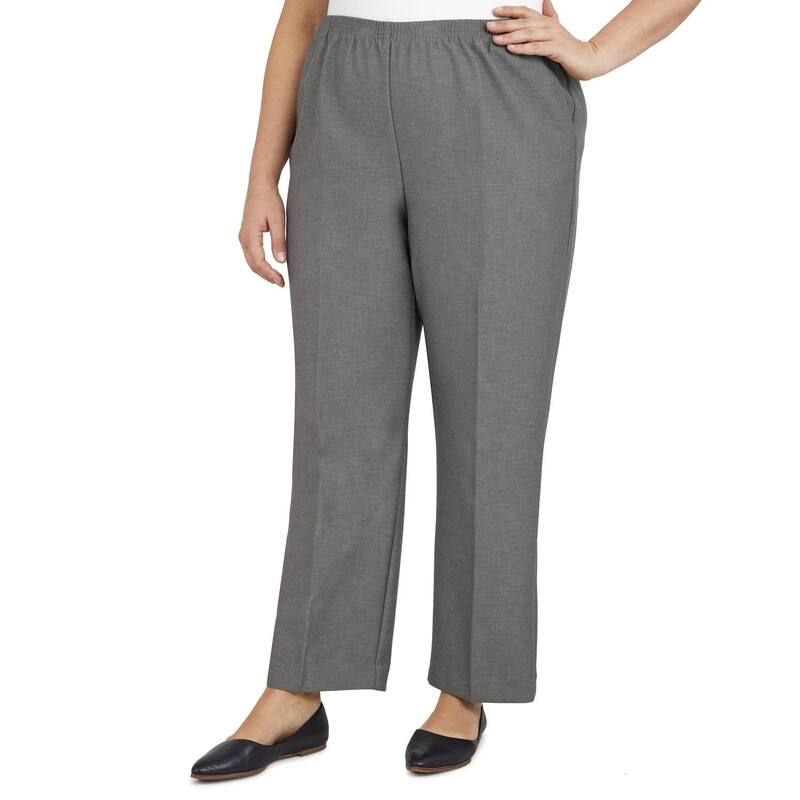 アルフレッド ダナー レディース ボトムス カジュアルパンツ プラスサイズ Plusize Alfredunner PullOn StraightLeg Pants Gray グレー
