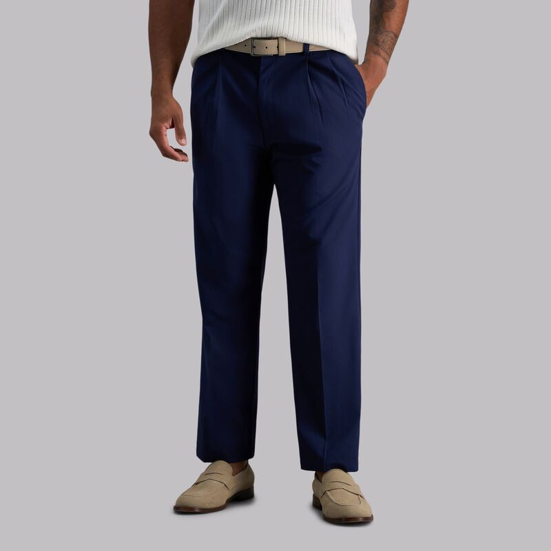 ハガー メンズ ボトムス カジュアルパンツ プリーツ Mens Haggar Cool Right Performance Flex ClassicFit Pleated Pants Midnight