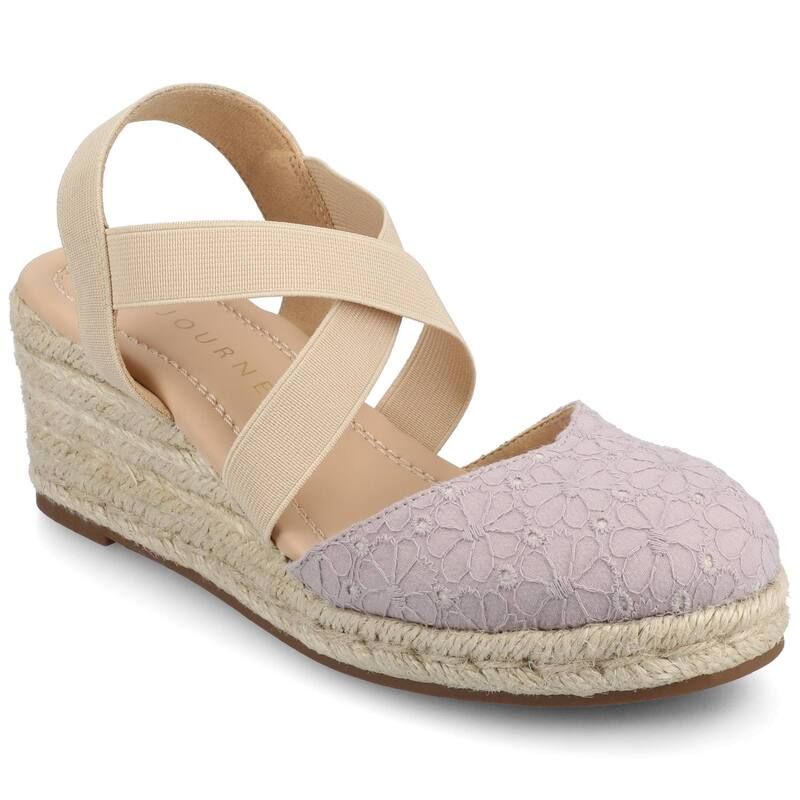 ジャーニー レディース シューズ サンダル プラットフォーム Journee Ashlee Womens Platform Espadrille Wedge Sandals Lilac ライラック