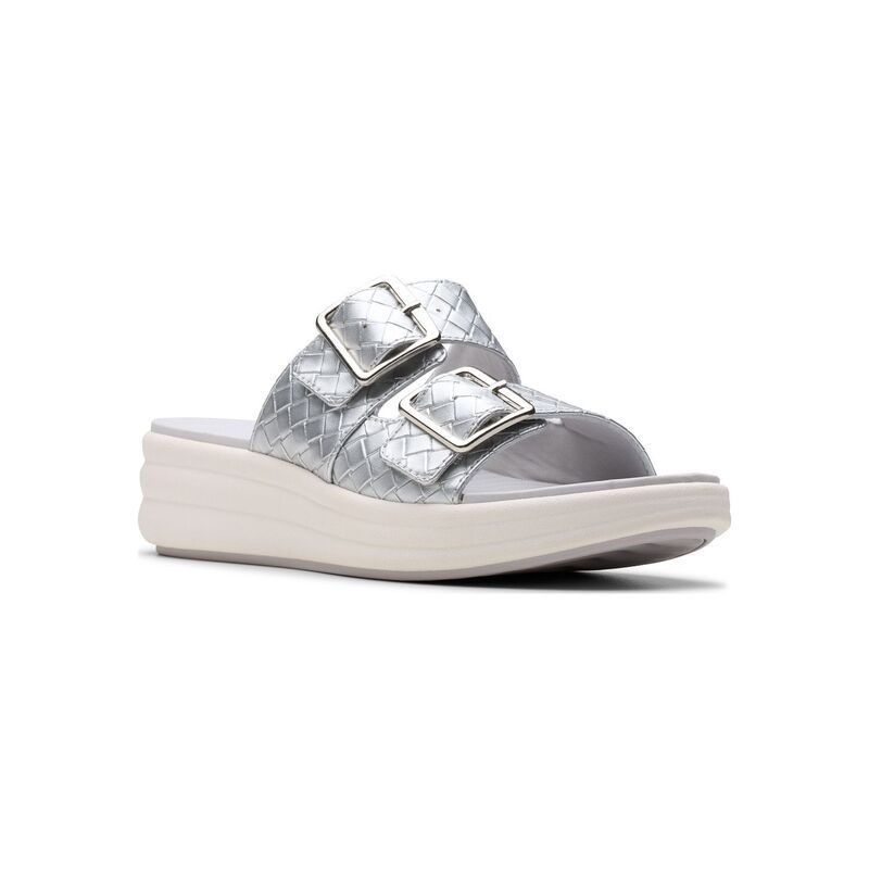 クラークス レディース シューズ サンダル Clarks Cloudsteppers Drift Womens Buckle Sandalsilver シルバー
