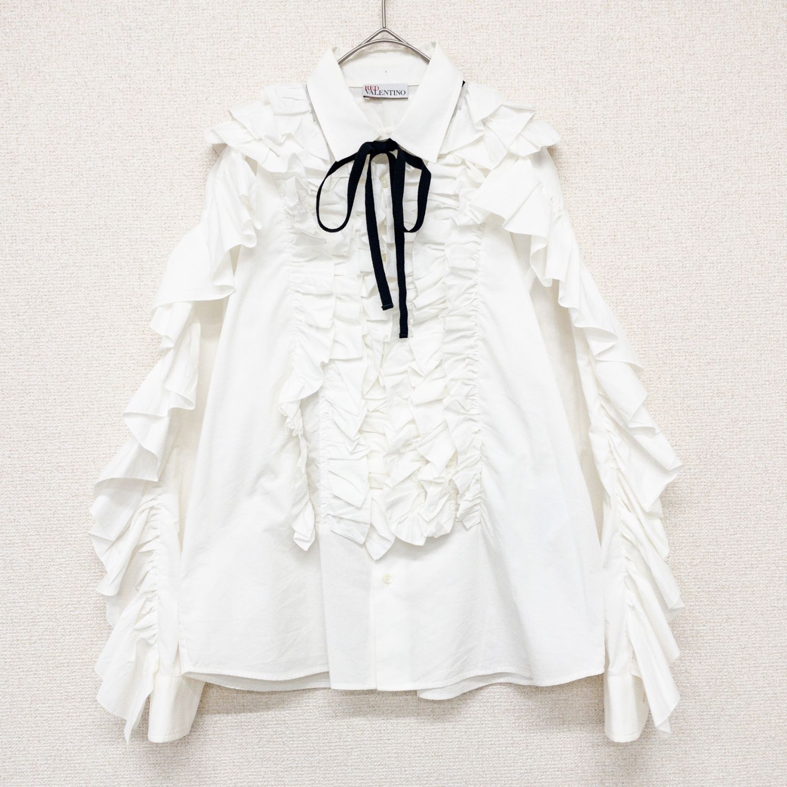 RED VALENTINO レッドヴァレンティノ ブラウス ボウタイ フリル 