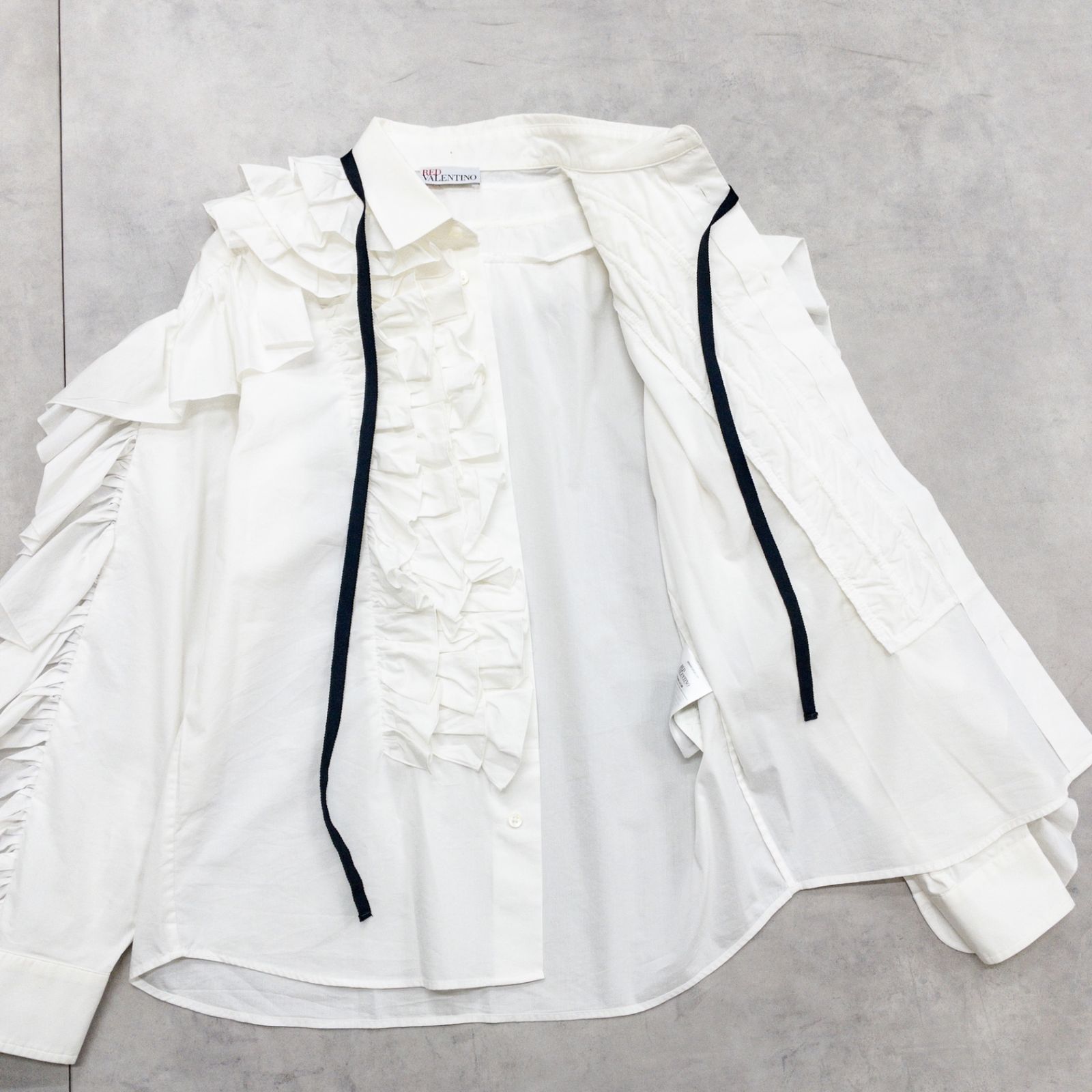 RED VALENTINO レッドヴァレンティノ ブラウス ボウタイ フリル 