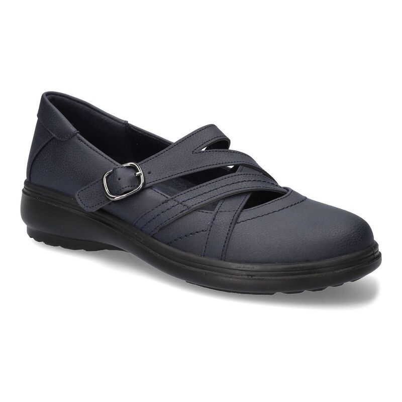イージーストリート レディース シューズ サンダル アシンメトリー Easy Street Wise Womens Asymmetrical Mary Jane Shoes Navy ネイビー