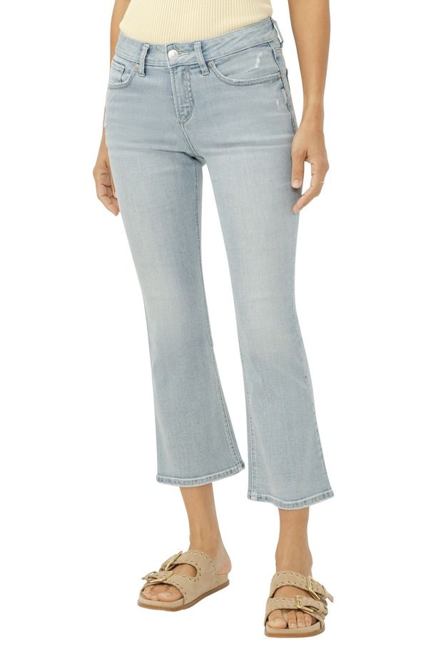 シルバー ジーンズ レディース ボトムス カジュアルパンツ Silver Jeans Co Suki Curvy Raw Hem Kick Flare Jeans Bass Rock