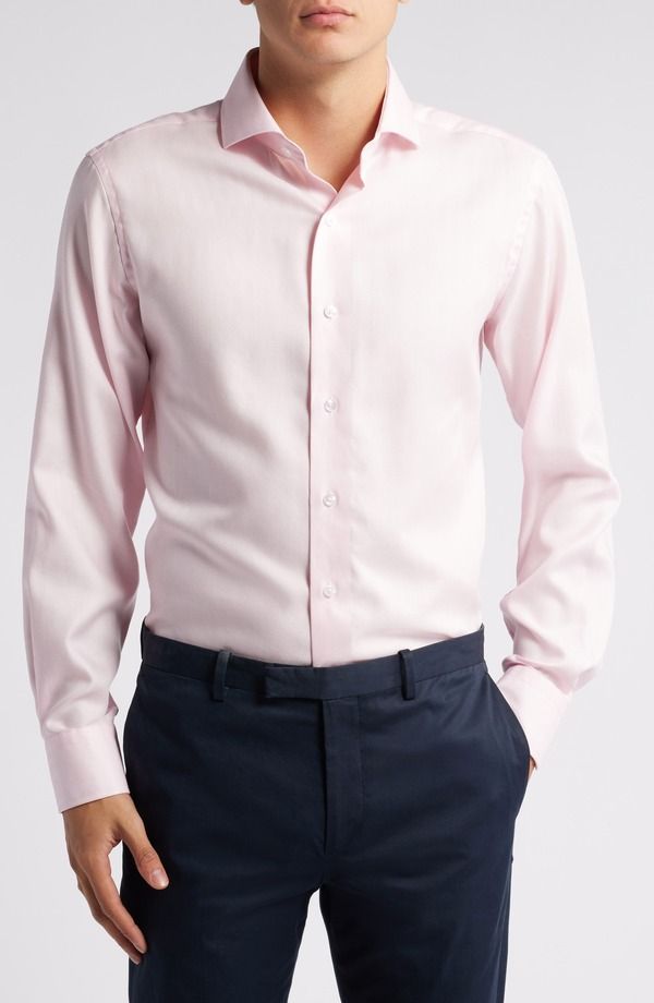 ロレンゾウオモ メンズ トップス シャツ Lorenzo Uomo Herringbone Textured ButtonUp Shirt Pink ピンク 29,054円