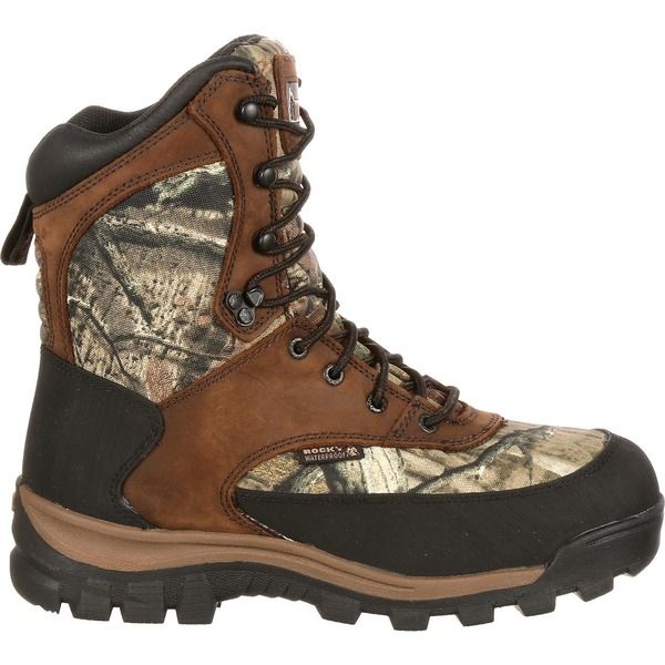 ロッキー メンズ シューズ ブーツ・レインブーツ Rocky Waterproof 800G Insulated Outdoor Boot Brown And Mossy Oak Brk Up Inf