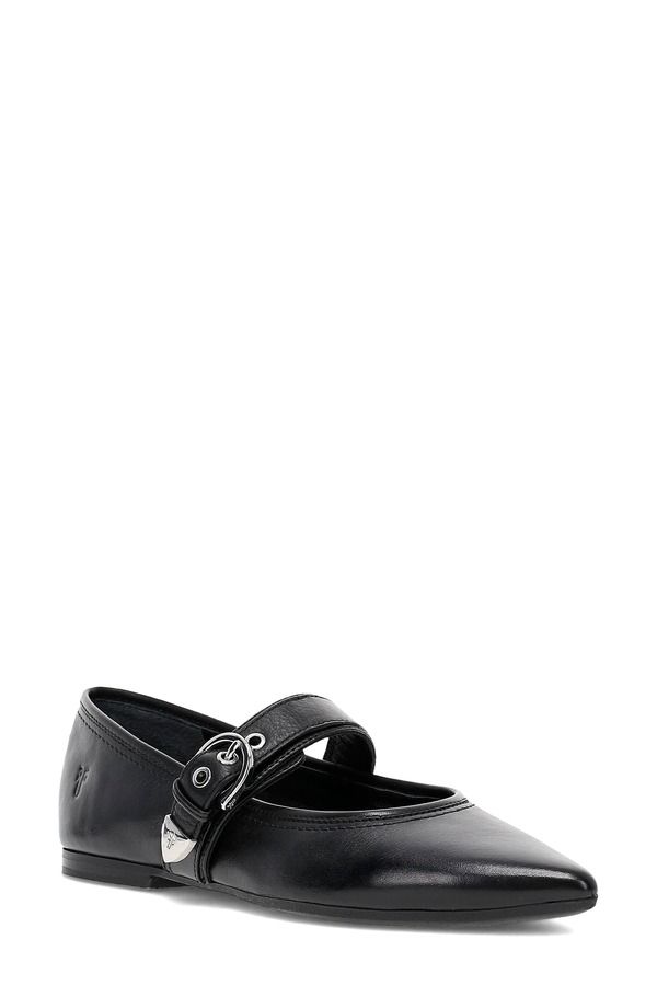 フライ レディース シューズ パンプス Frye Heather Pointed Toe Mary Jane Flat Black ブラック