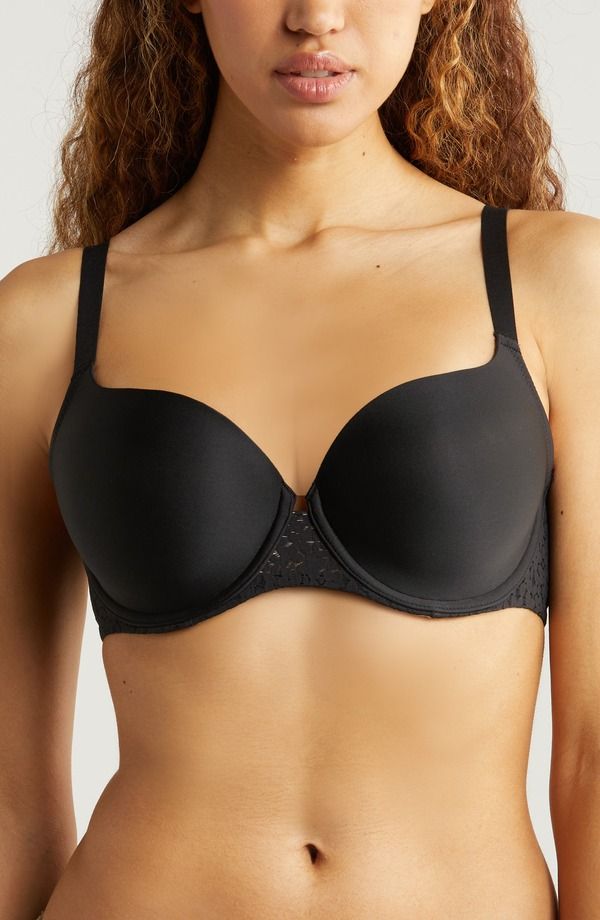 シャンテル レディース トップス Tシャツ Chantelle Lingerie Norah Sweetheart Underwire TShirt Bra Black ブラック
