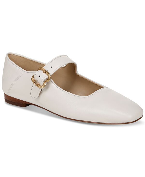 【送料無料】 サムエデルマン レディース パンプス シューズ Womens Michaela Mary Jane Flats Bright White Leather